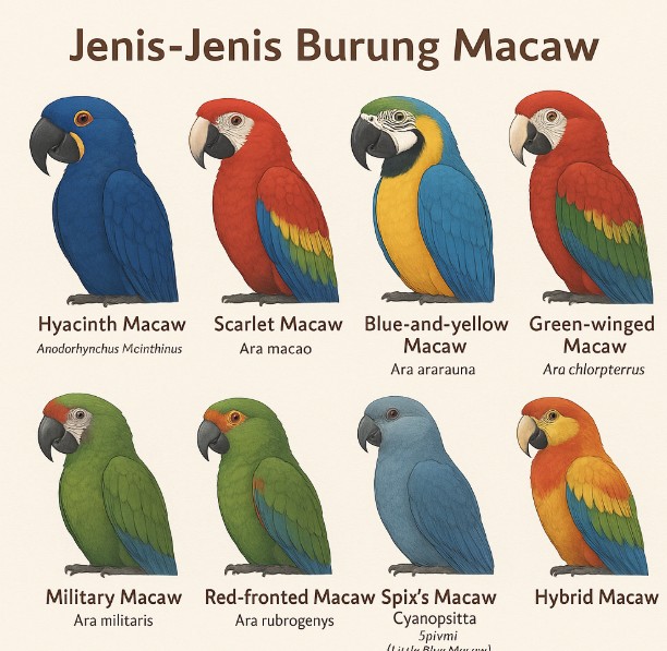 Mengenal Jenis Burung Macaw dan Komunitas Pecintanya di Indonesia